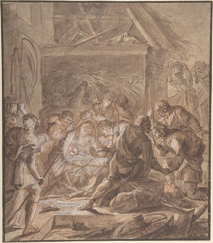 Johann Daniel Preissler - Adoration of the Shepards
