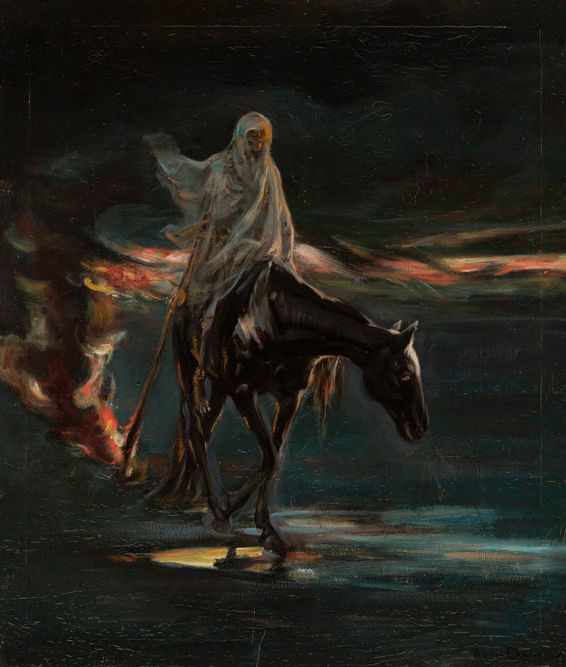 Adam Chmielowski - Death and conflagration, central section of the triptych “Disaster”