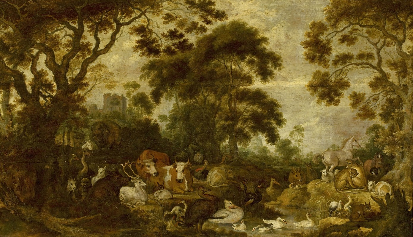 Gillis Claesz. de Hondecoeter - Orpheus among the animals