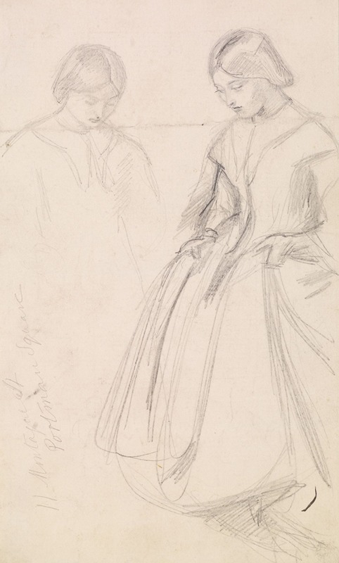 Sir John Everett Millais - Female – Sketches of a Girl holding her Skirt