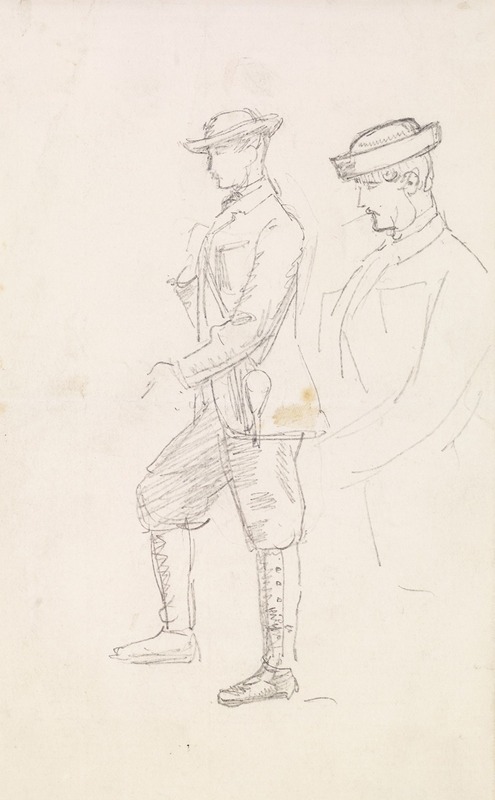 Sir John Everett Millais - Male – Two Sketches of a young Man dressed for Shooting