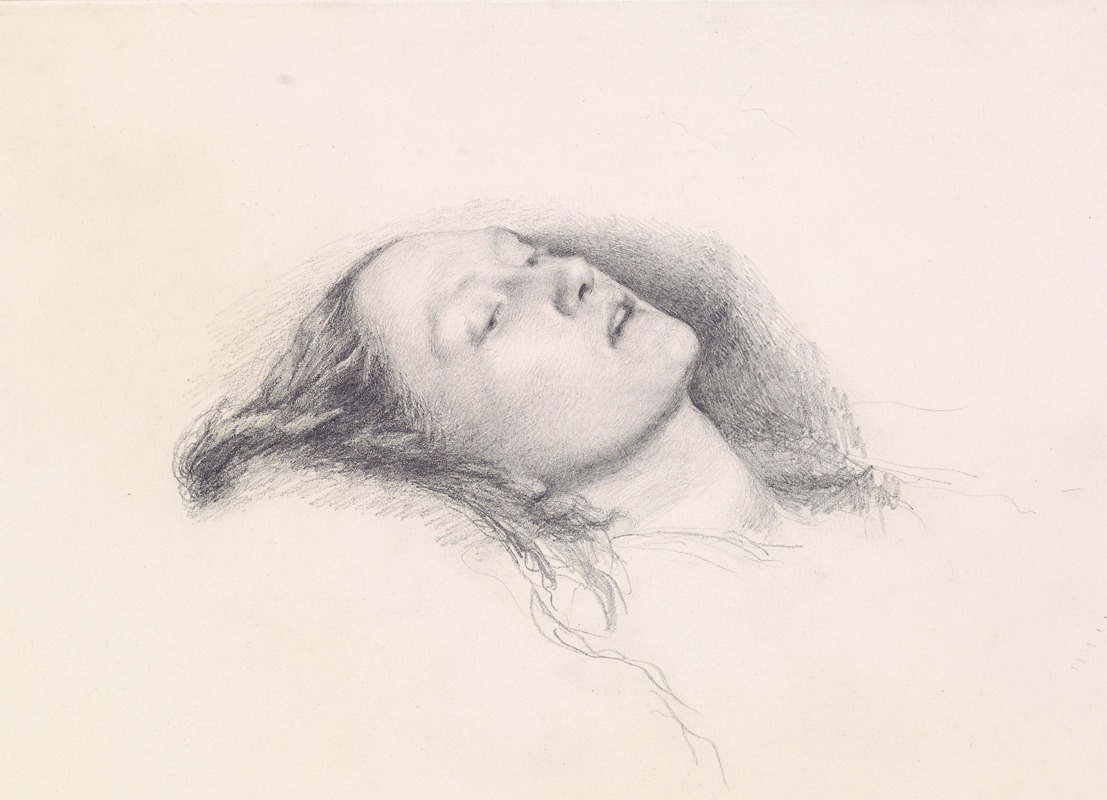 Sir John Everett Millais - Ophelia – Head Study