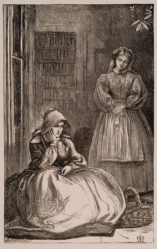 Sir John Everett Millais - Please, Ma’am, can we have the peas to shell