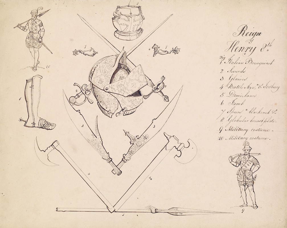 Sir John Everett Millais - Sketches of Armour – Study for Henry VIII