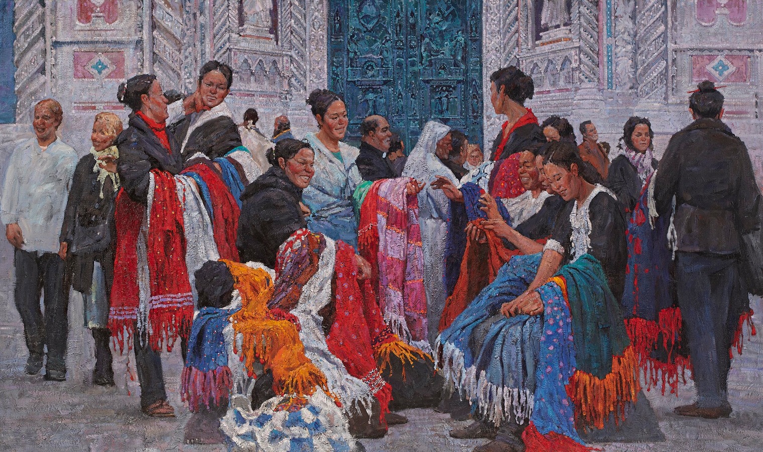 Asian Vendors in Florence by Artvee