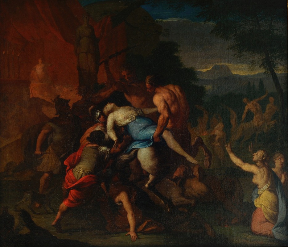 Combat of the centaurs and lapiths by Gerard de Lairesse - Artvee
