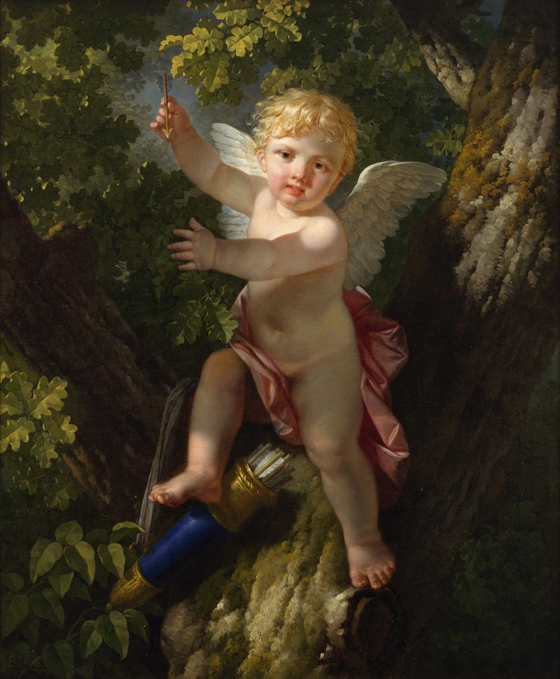 Jean-Jacques-François Le Barbier - Cupid in a Tree