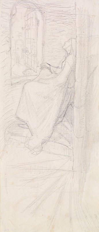 Sir John Everett Millais - Tennyson’s ‘St Agnes Eve’ – Compositional Sketch