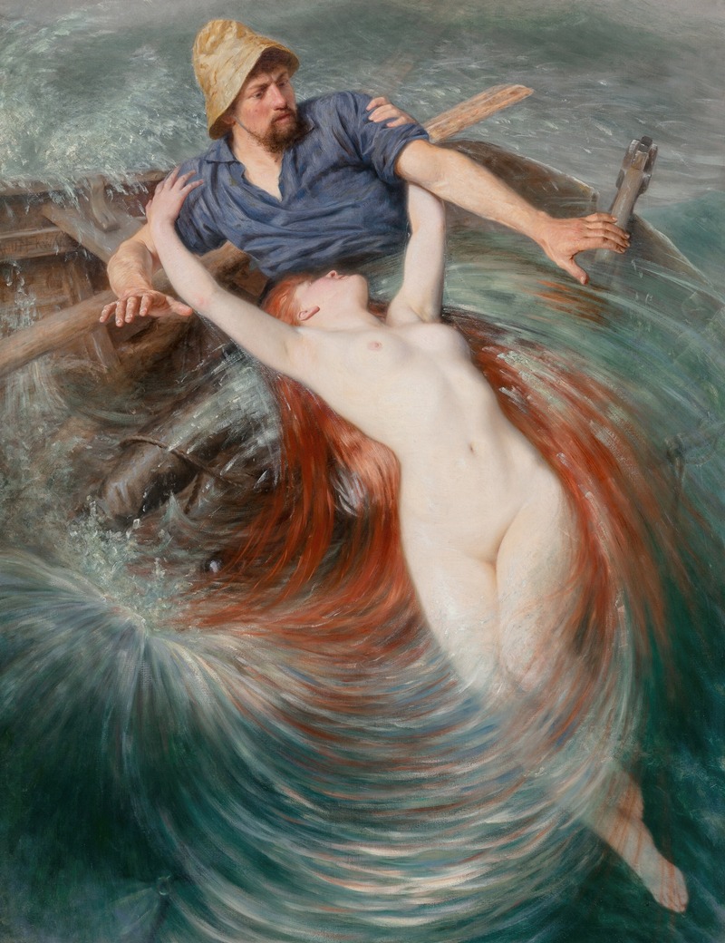 Knut Ekwall - A fisherman engulfed by a siren