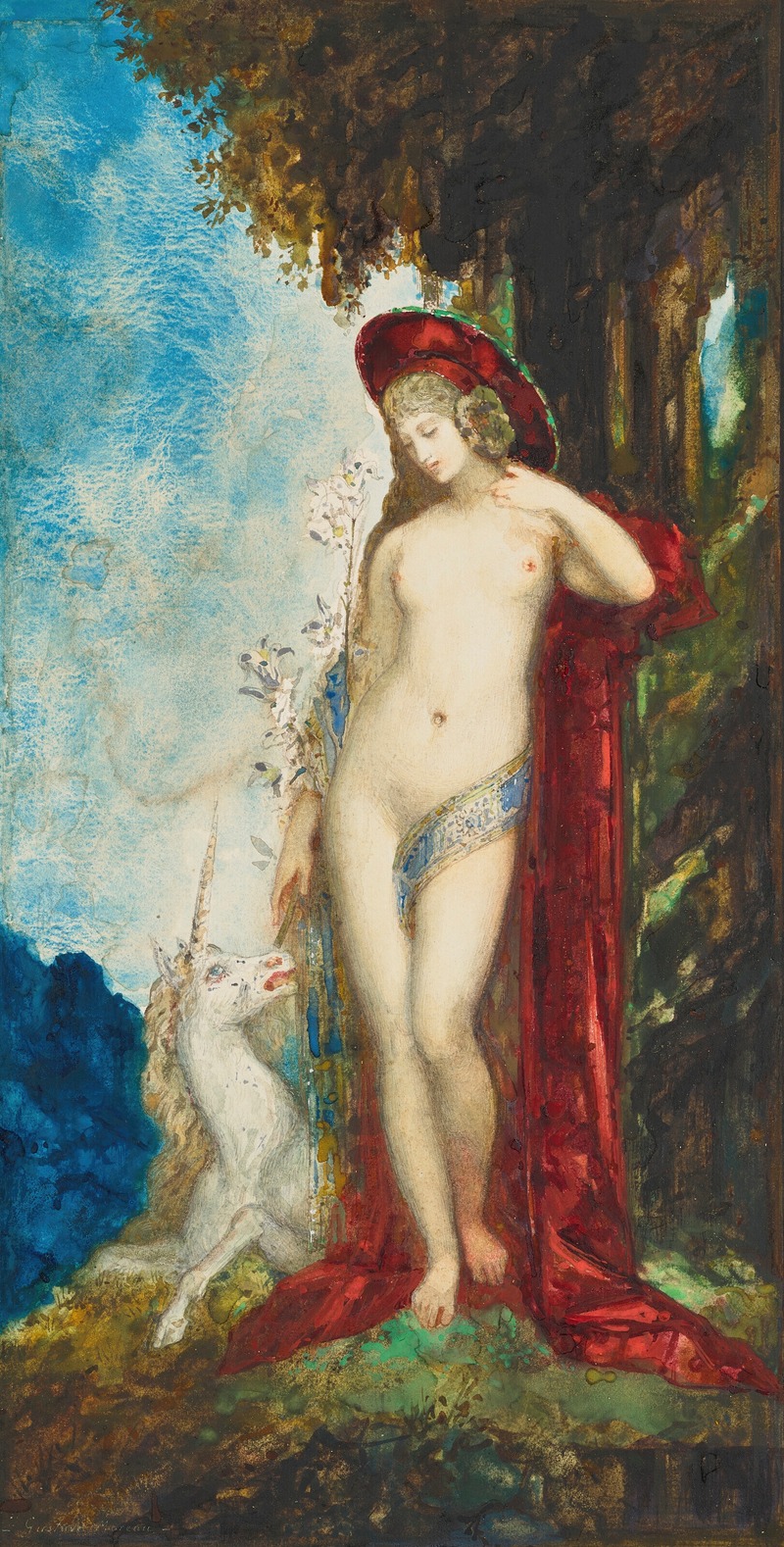 Gustave Moreau - Femme et Licorne