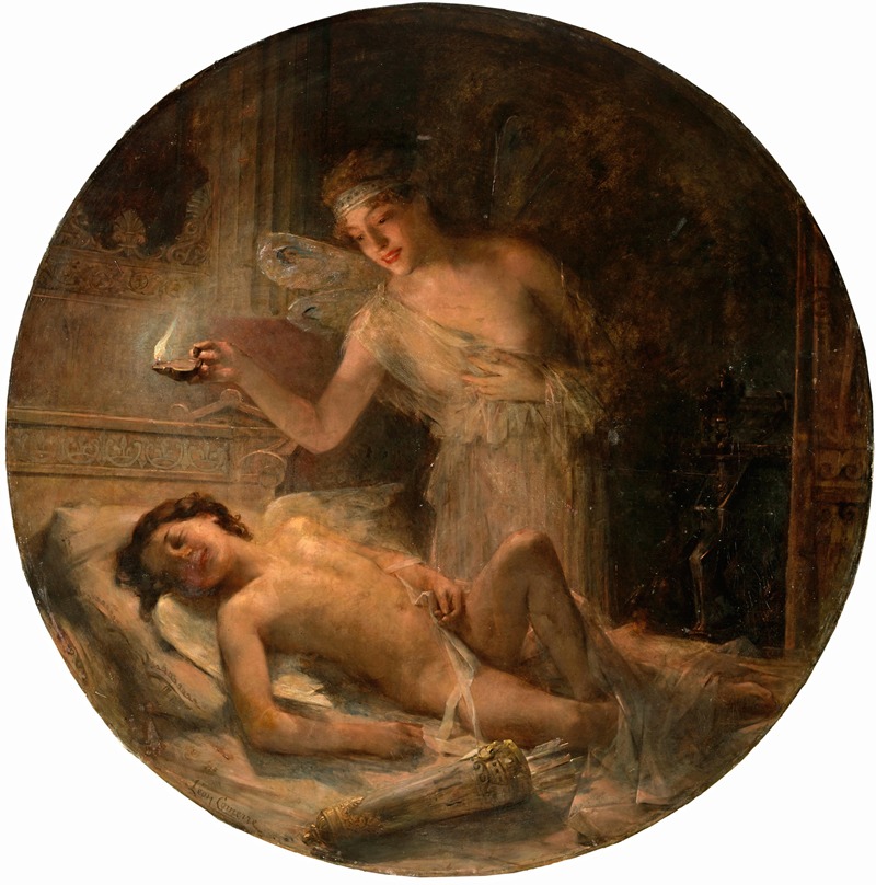 Léon François Comerre - Psyche discovers Cupid