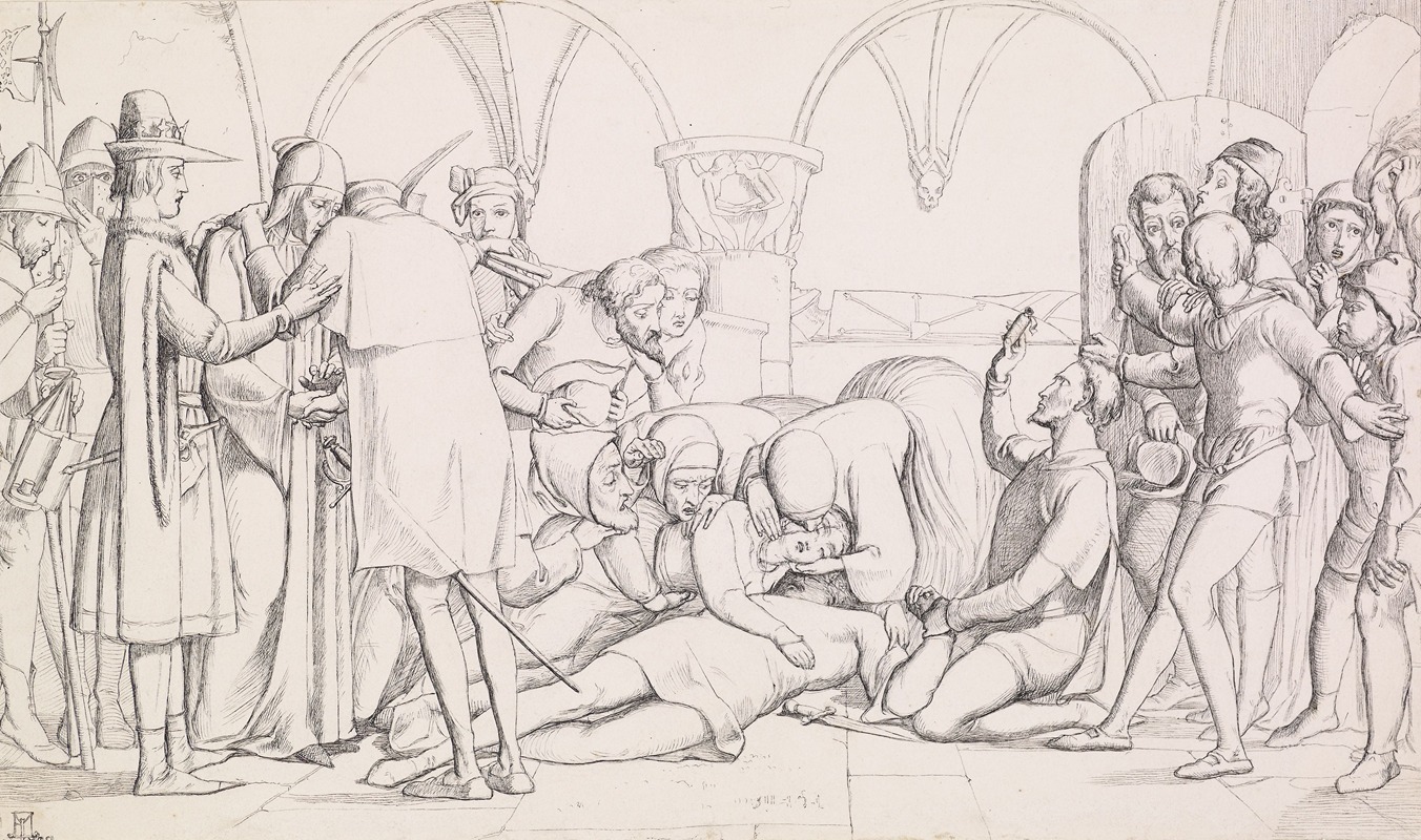 Sir John Everett Millais - The Death of Romeo and Juliet – Compositional Study