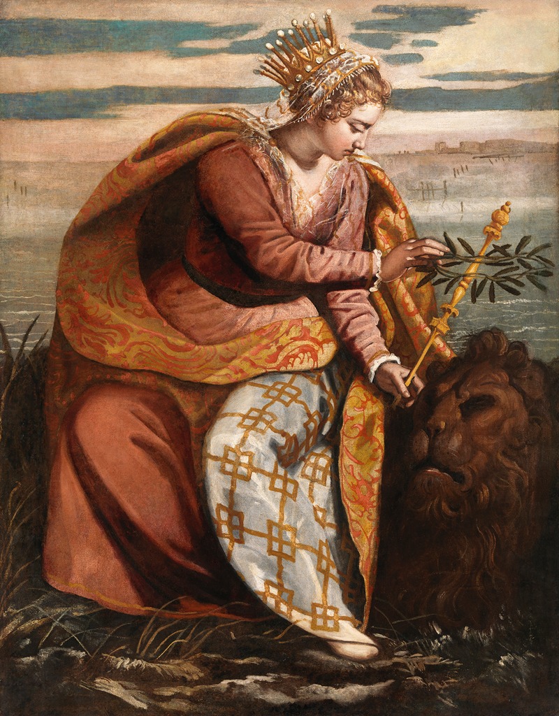 Domenico Tintoretto - Venice, Queen of the Adriatic, Crowning the Lion of Saint Mark