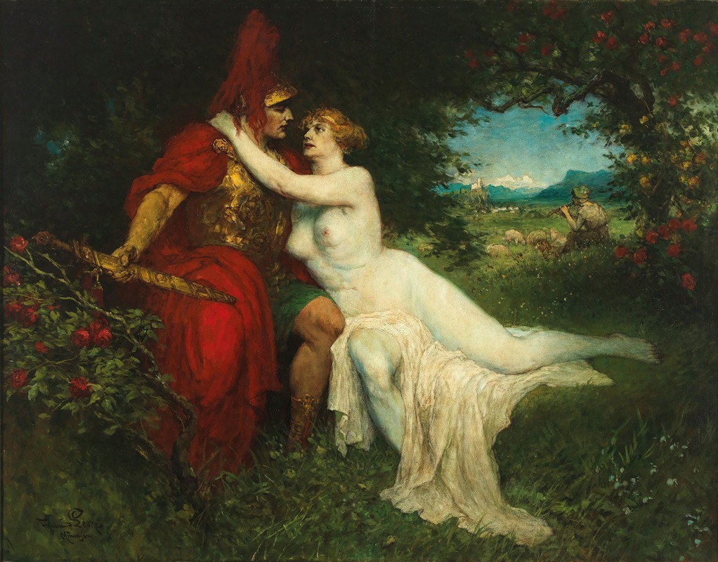 Ferdinand Leeke - Tannhäuser and Venus in the Venusberg, scene from Richard Wagner’s opera