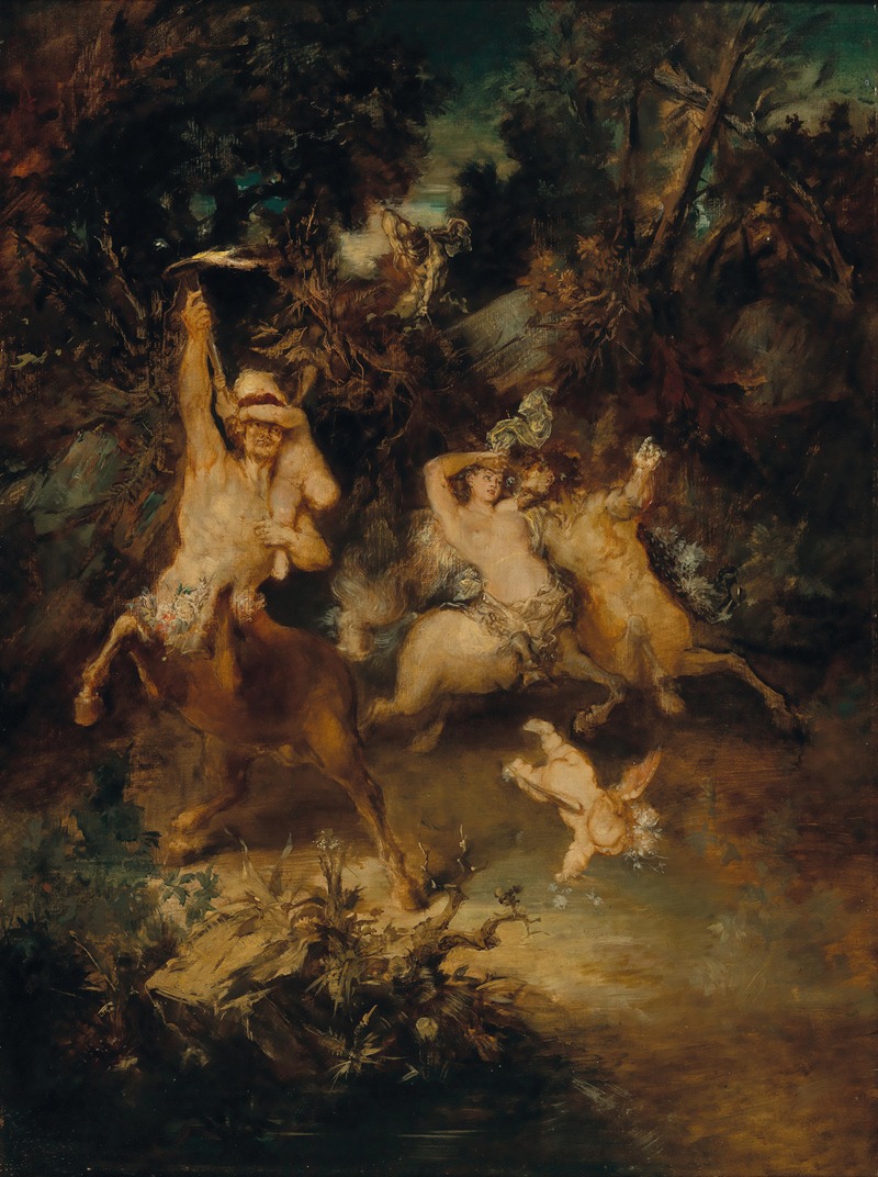 Hans Makart - Centaurs in the Forest
