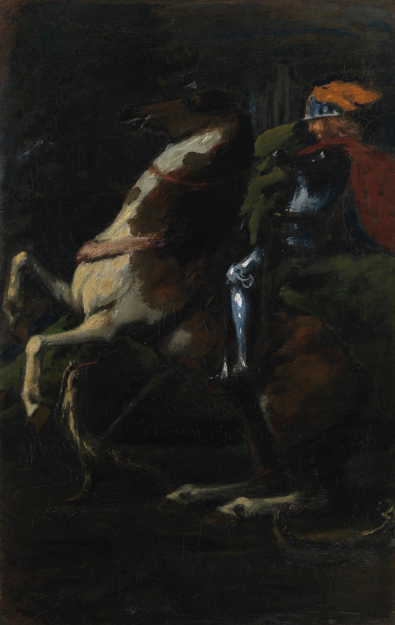 Hans Von Marées - The Three Horsemen II; St. George