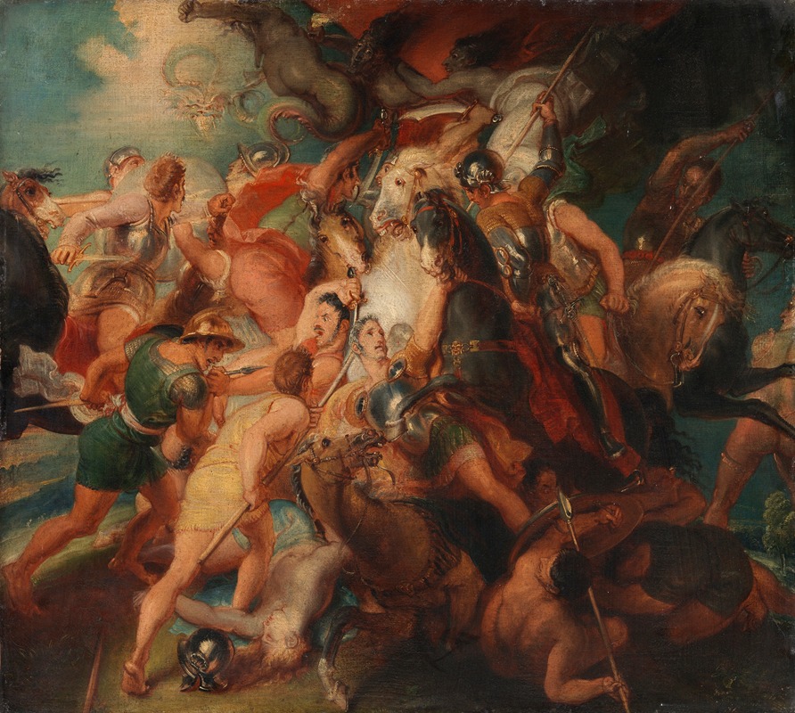 Thomas Stothard - The Horrors of War, Sketch for Burghley House Mural