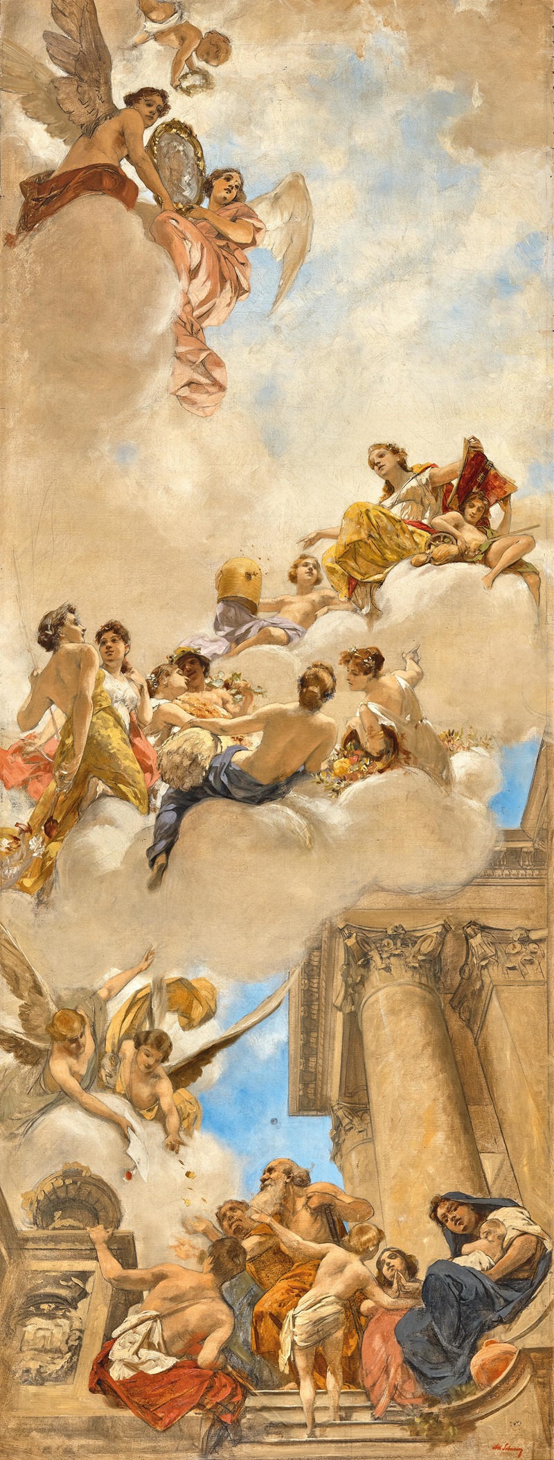Alois Hans Schram - Design for a ceiling fresco, Allegory of Austria