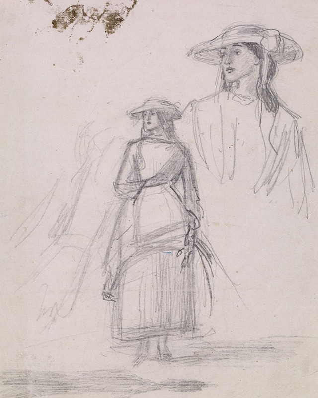 Sir John Everett Millais - Thomas Hood’s Ruth – Two Figure Sketches