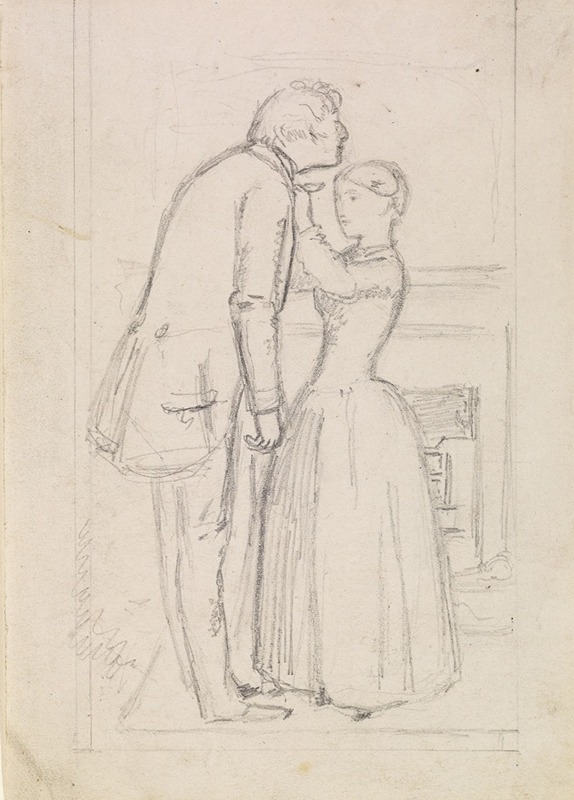 Sir John Everett Millais - Wilkie Collins’s Mr Wrays Cash-Box – Figure Sketch