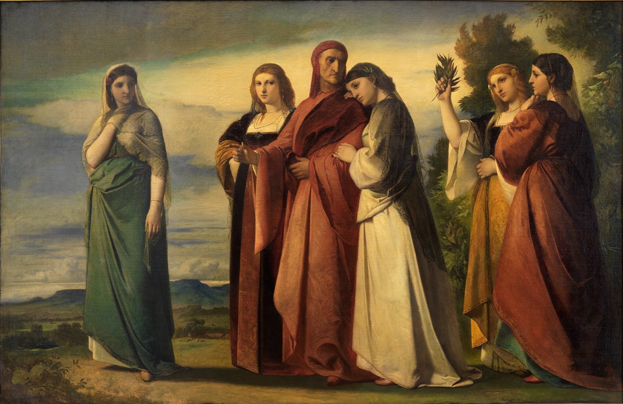 Anselm Feuerbach - Dante und die edlen Frauen von Ravenna