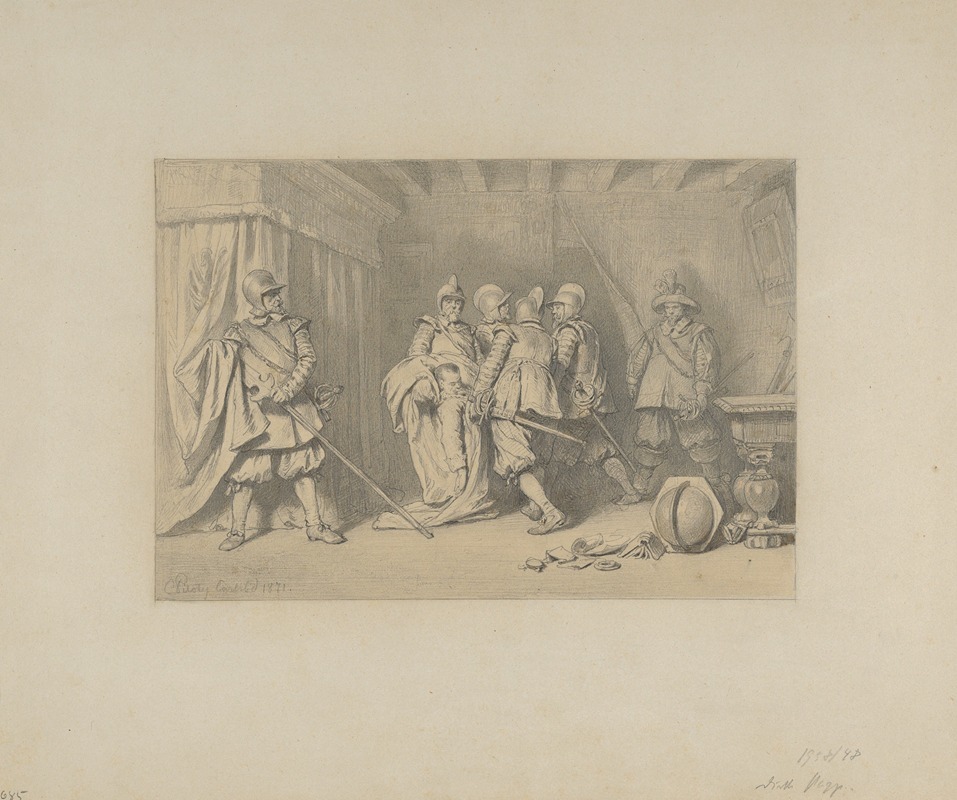 Karl Theodor von Piloty - The Dead Wallenstein Being Carried Away by Soldiers