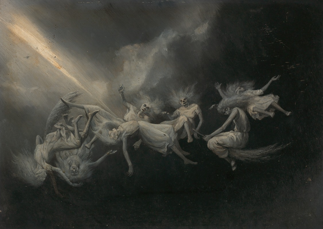 William Holbrook Beard - Lightning Struck a Flock of Witches