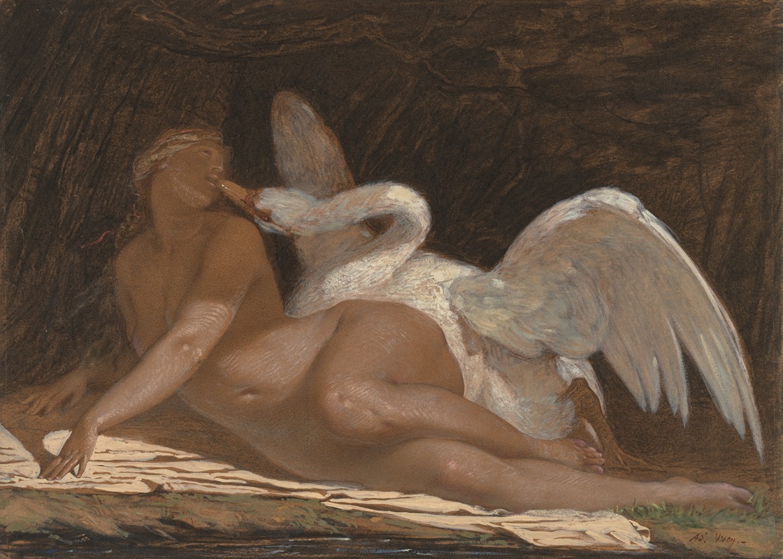 Adolphe Yvon - Leda and the Swan