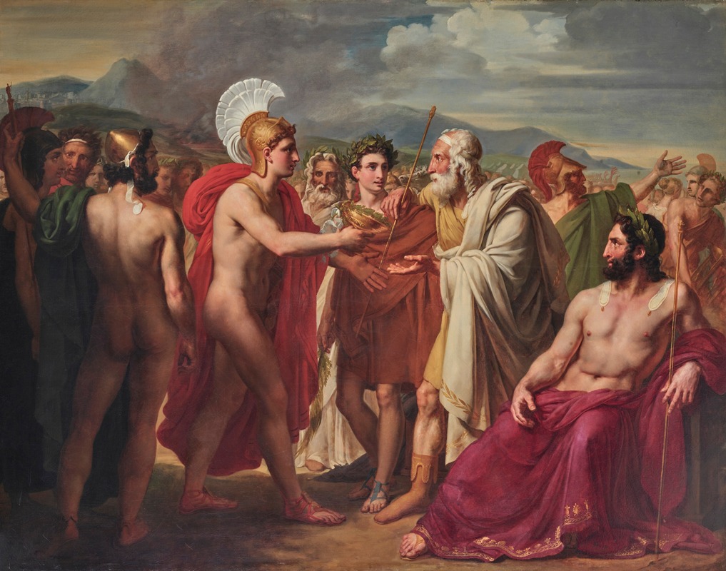 Charles-Philippe Auguste Larivière - Achilles Presenting The Prize Of Wisdom To Nestor