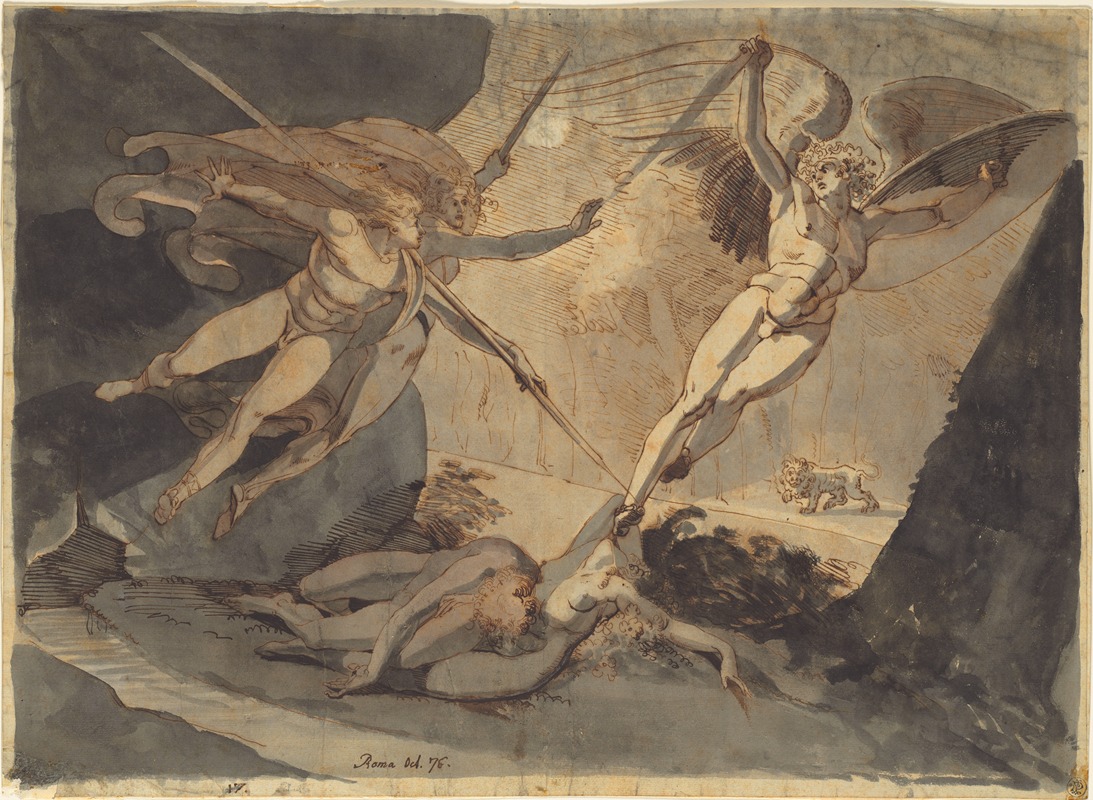 Henry Fuseli - Satan Starts from the Touch of Ithuriel’s Spear