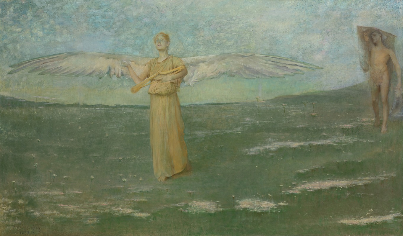 Thomas Dewing - Tobias and the Angel