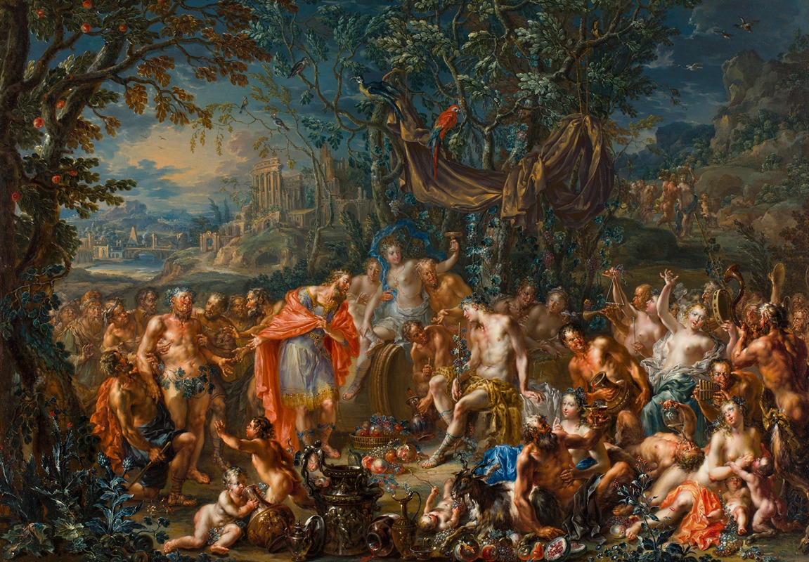 Johann Georg Platzer - Bacchus and King Midas