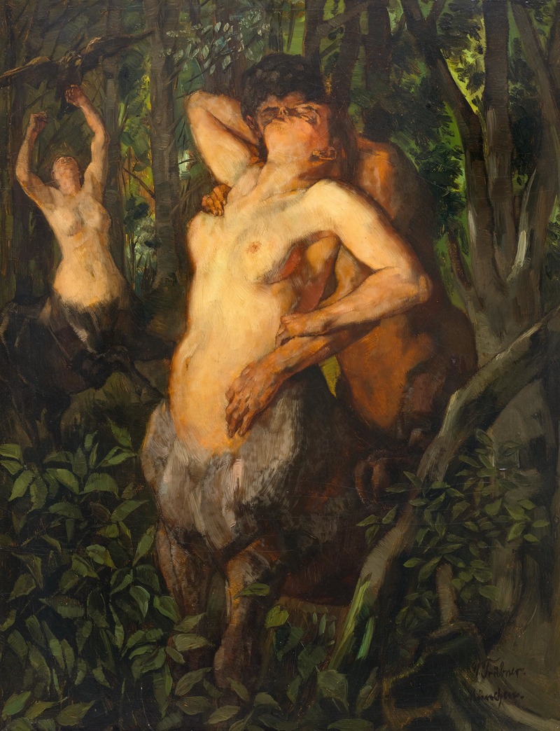 Wilhelm Trübner - Satyr und Zentauren