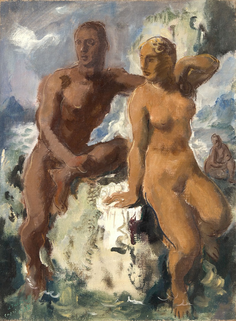 Alexandre Jacovleff - Triton and Nereid, Capri