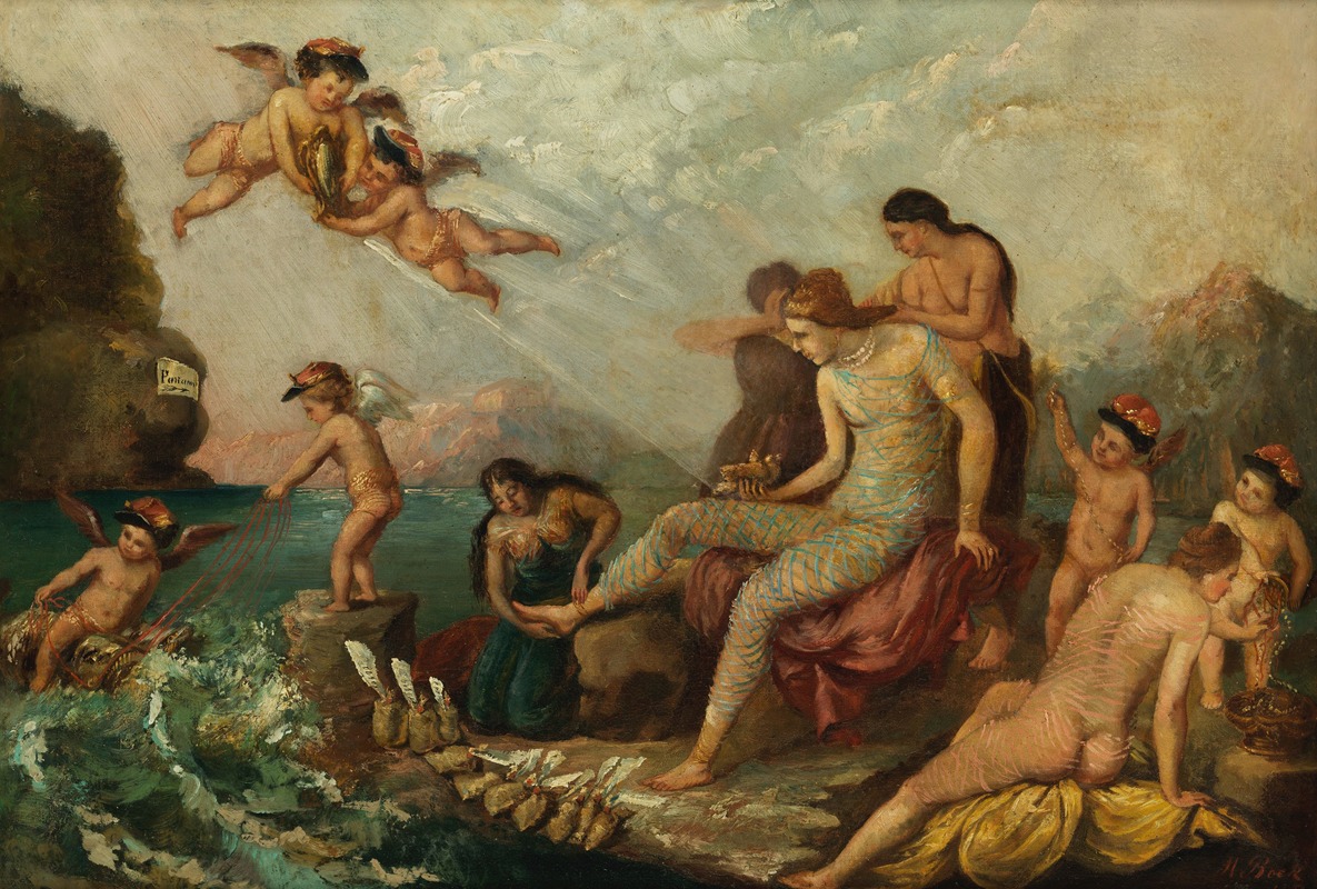 Hermine von Reck - Wassernymphen mit Putti