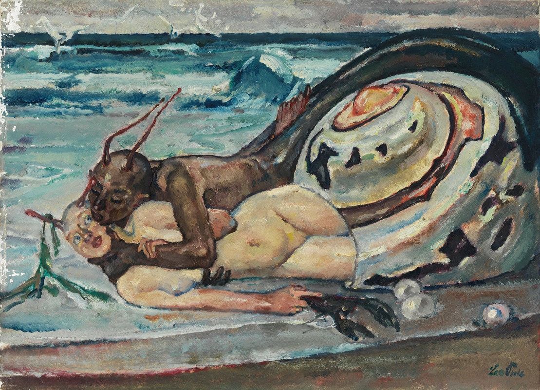 Leo Putz - Verliebte Schnecken am Meer