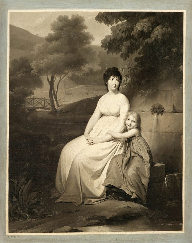 Louis Léopold Boilly - Portrait said to be of Mrs Tallien and her daughter in a park