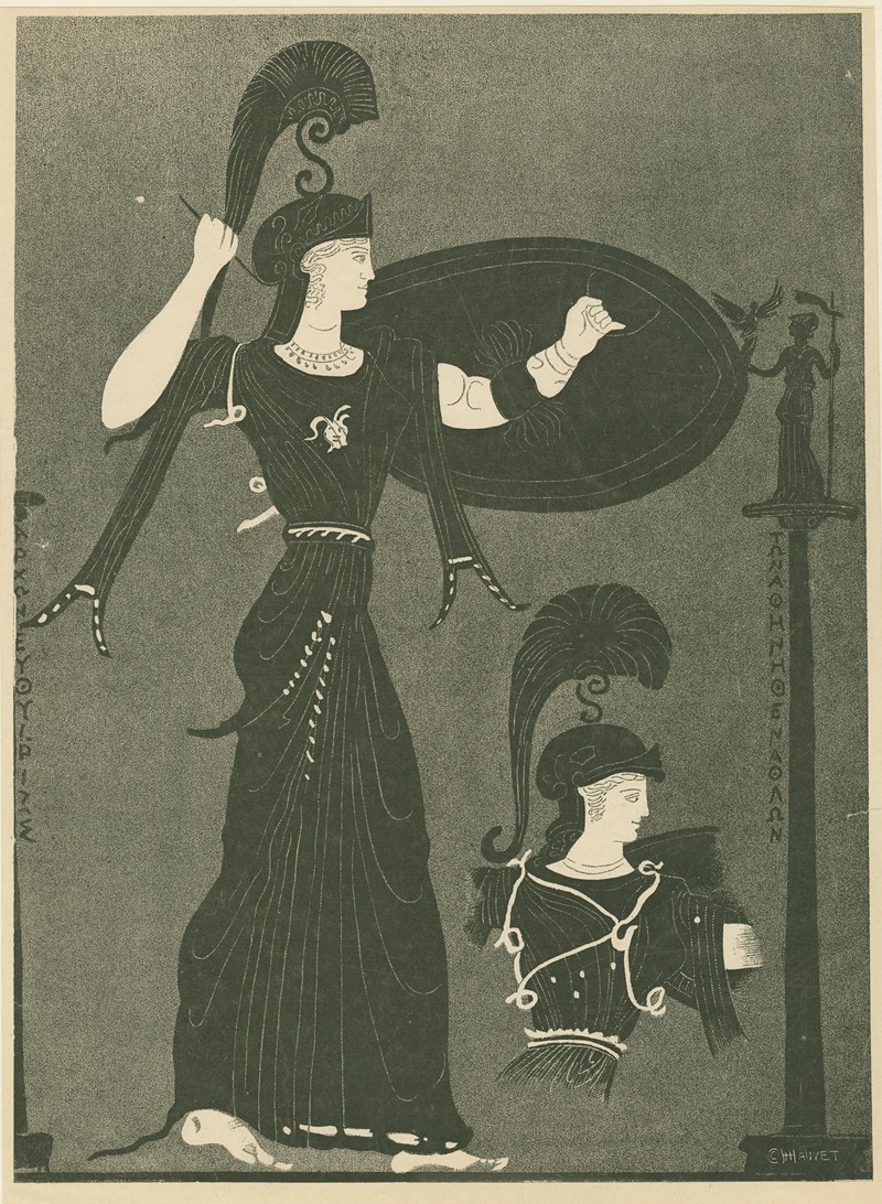 Anonymous - Depiction of Athena and Athena Promachos from a Panathenaic amphora