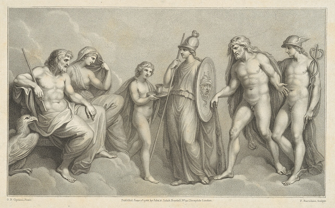 Giovanni Battista Cipriani - Hercules Presented To Jupiter And Juno