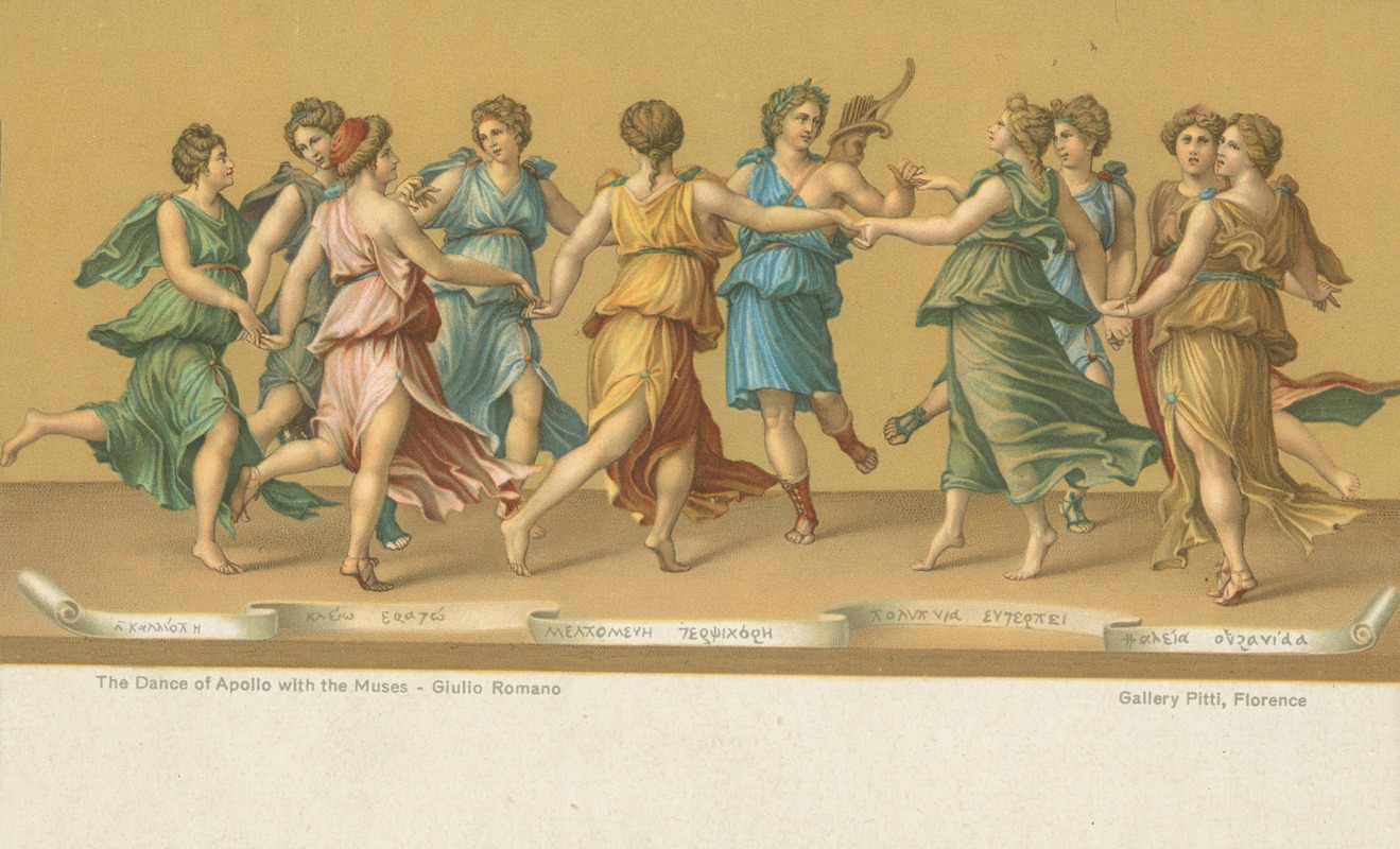 Giulio Romano - The dance of Apollo with the Muses