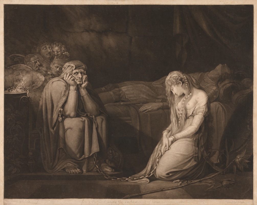 Henry Fuseli - Bellsane and Parcival under the Enchantment of Urma