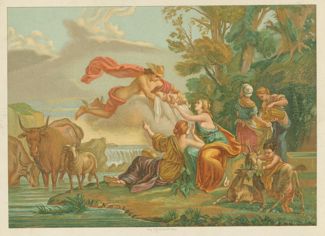 Louis-Jean-François Lagrenée - Mercure apportant Jupiter aux nymphes Melisses