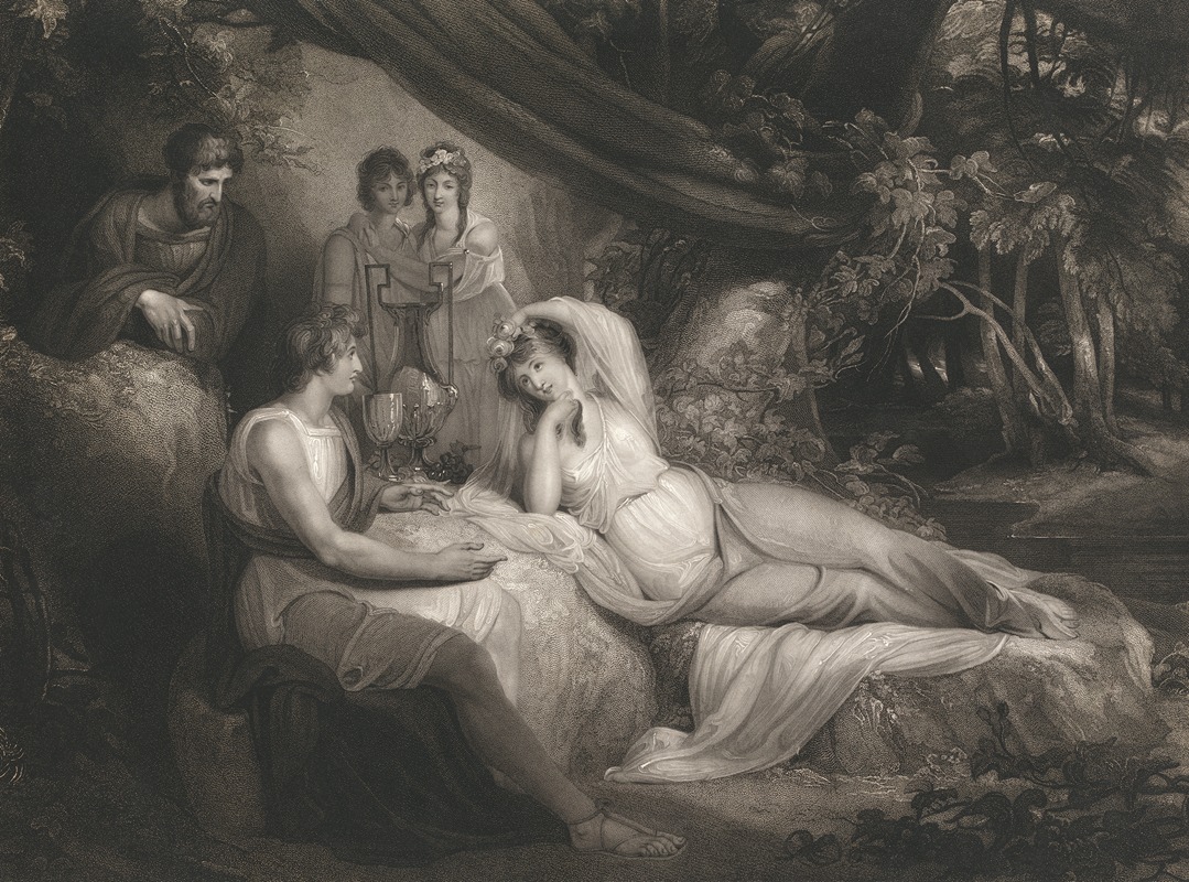 Richard Westall - Telemachus relating his Adventures to Calypso