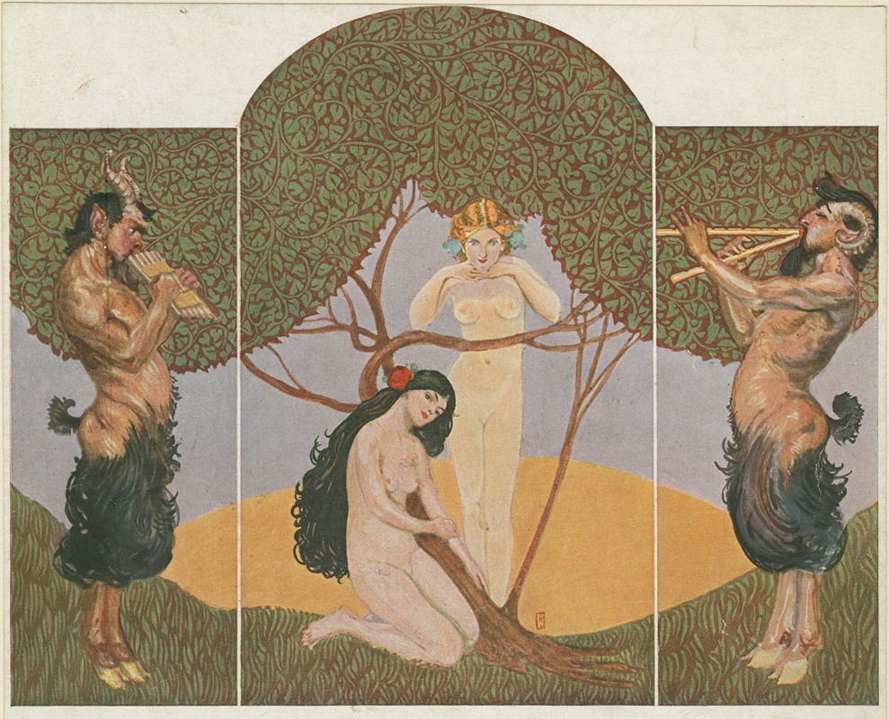 Willy Pogany - Fauns and nymphs