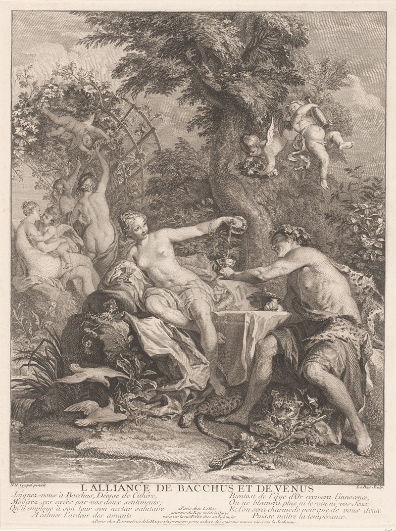 Simon François Ravenet - Covenant between Bacchus and Venus