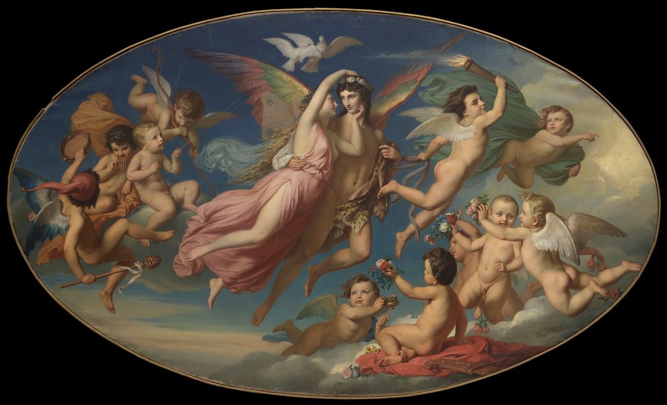 Henryk Siemiradzki - Wedding procession of Cupid and Psyche, plafond composition