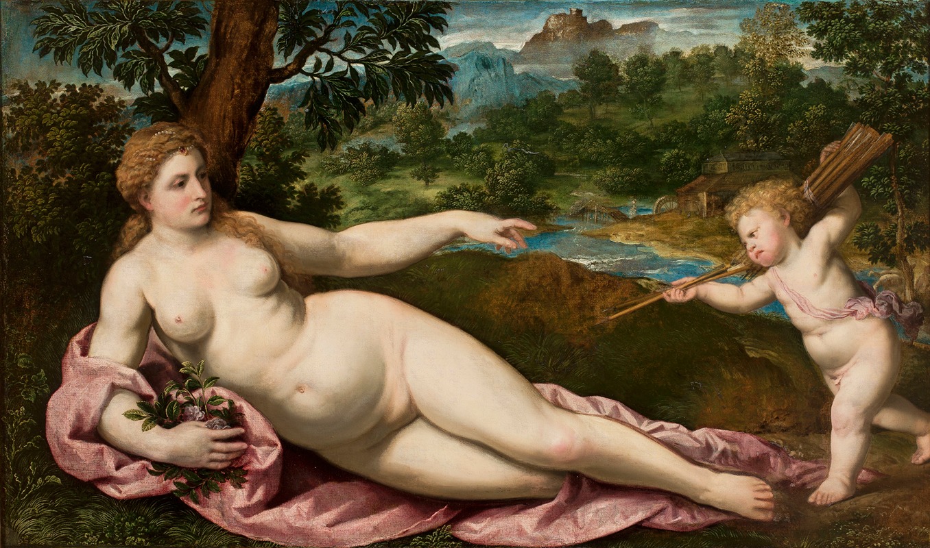 Paris Bordone - Venus and Eros