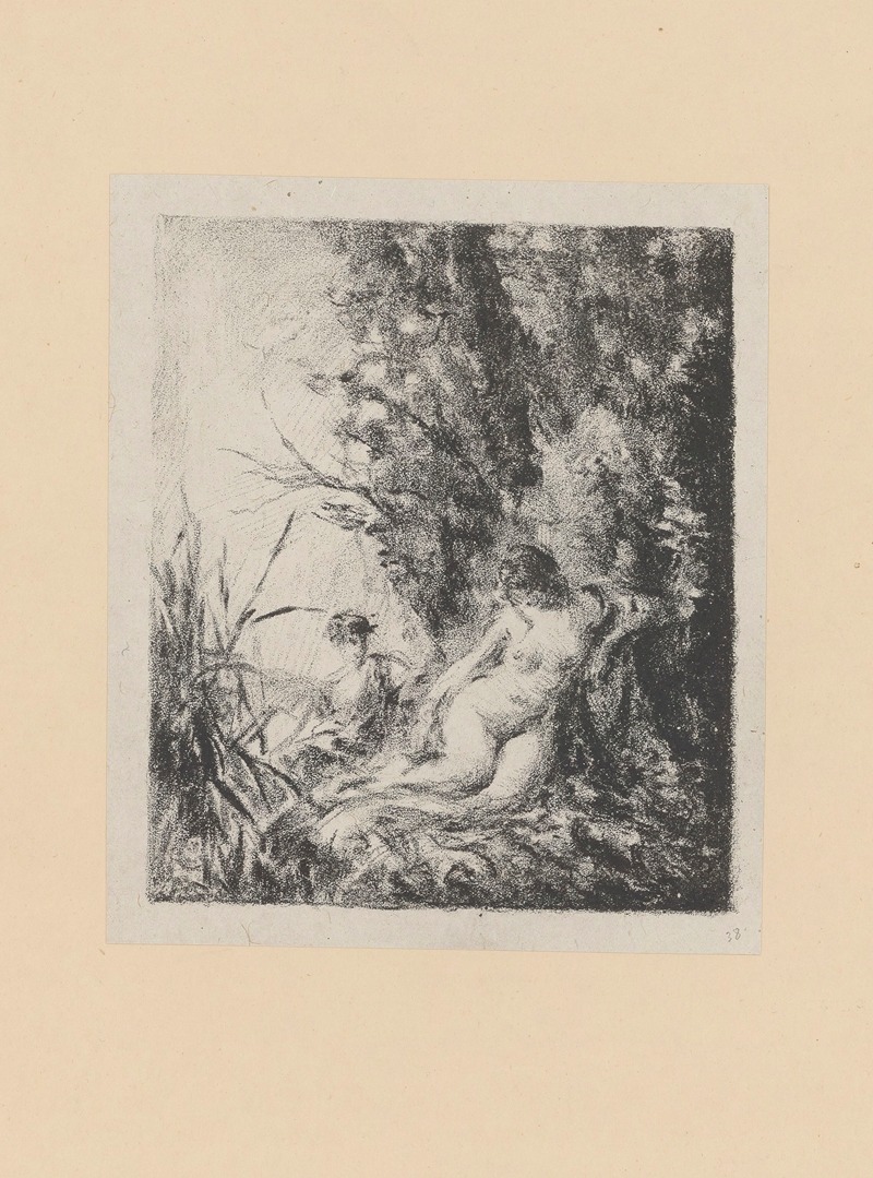 Ker-Xavier Roussel - Nymphe causant avec un jeune berger