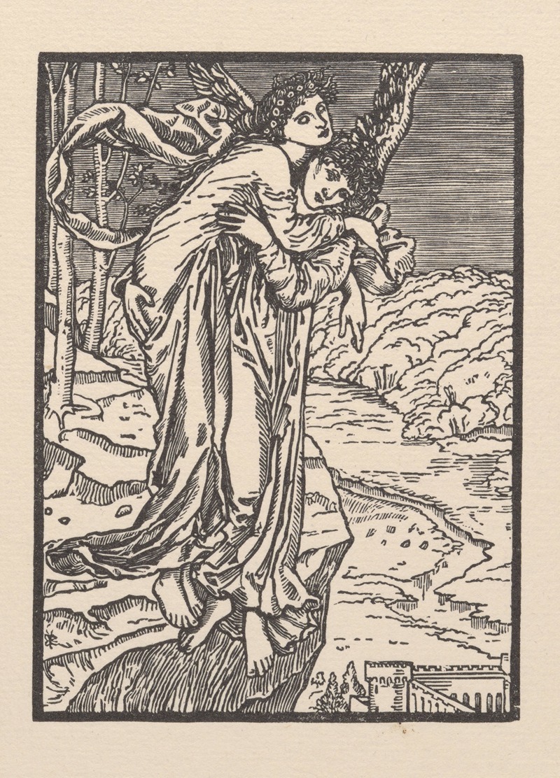 Sir Edward Coley Burne-Jones - Zephyrus bearing off Psyche