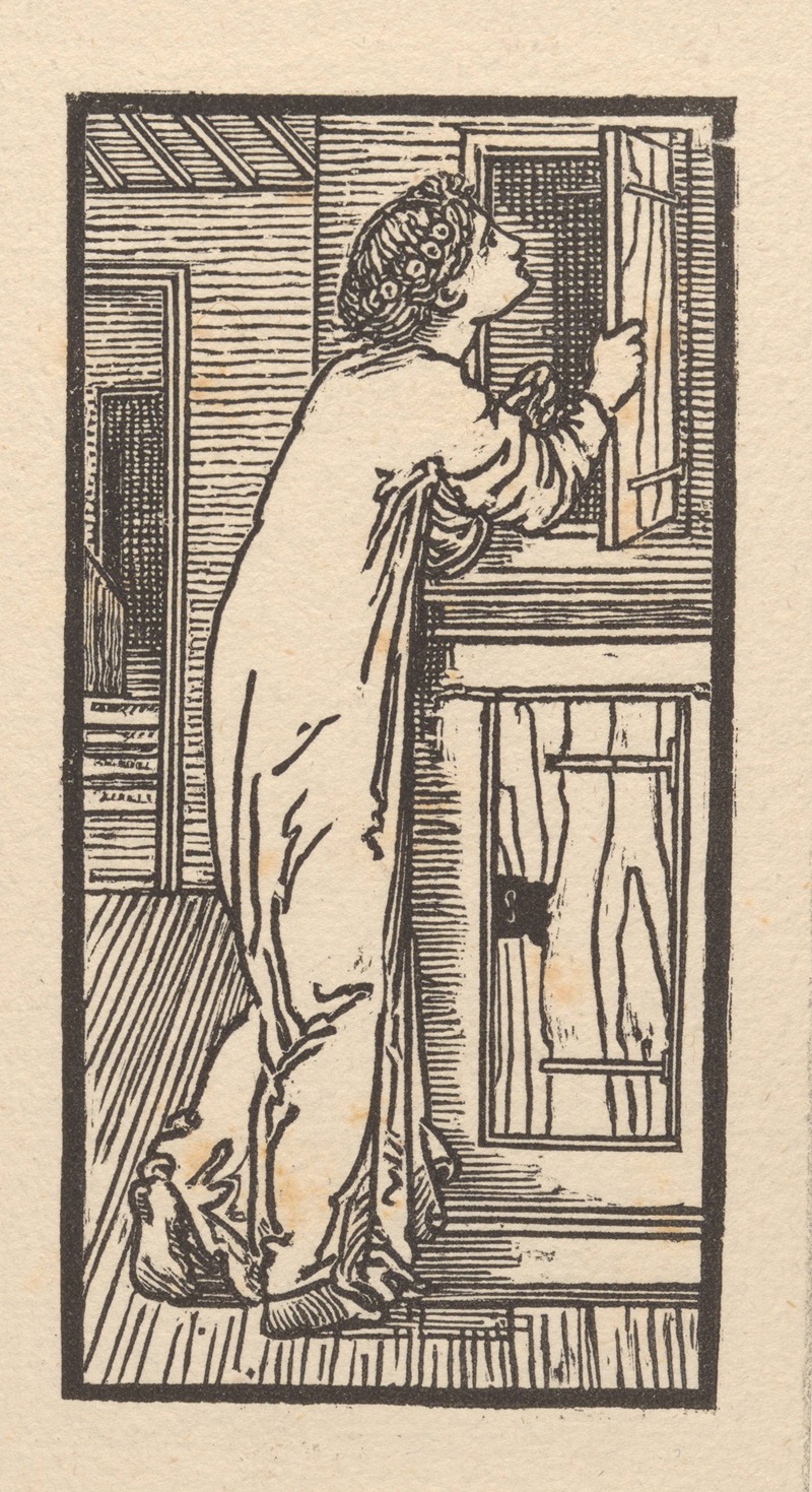 Sir Edward Coley Burne-Jones - Psyche examining the palace of Cupid